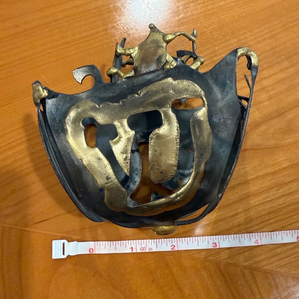 Vintage dreidel‎ Judaica Metal Sculpture Cut Gold Accent Home Decor 6 Inch